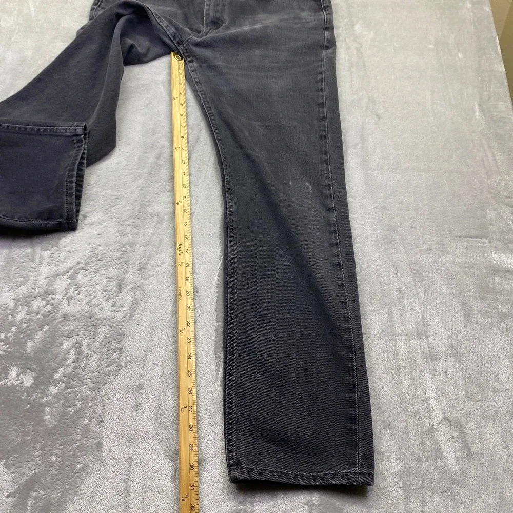 Levis 505 Regular Fit Mens Jeans Faded Black Straight‎ Leg Sz 34 Fits 33